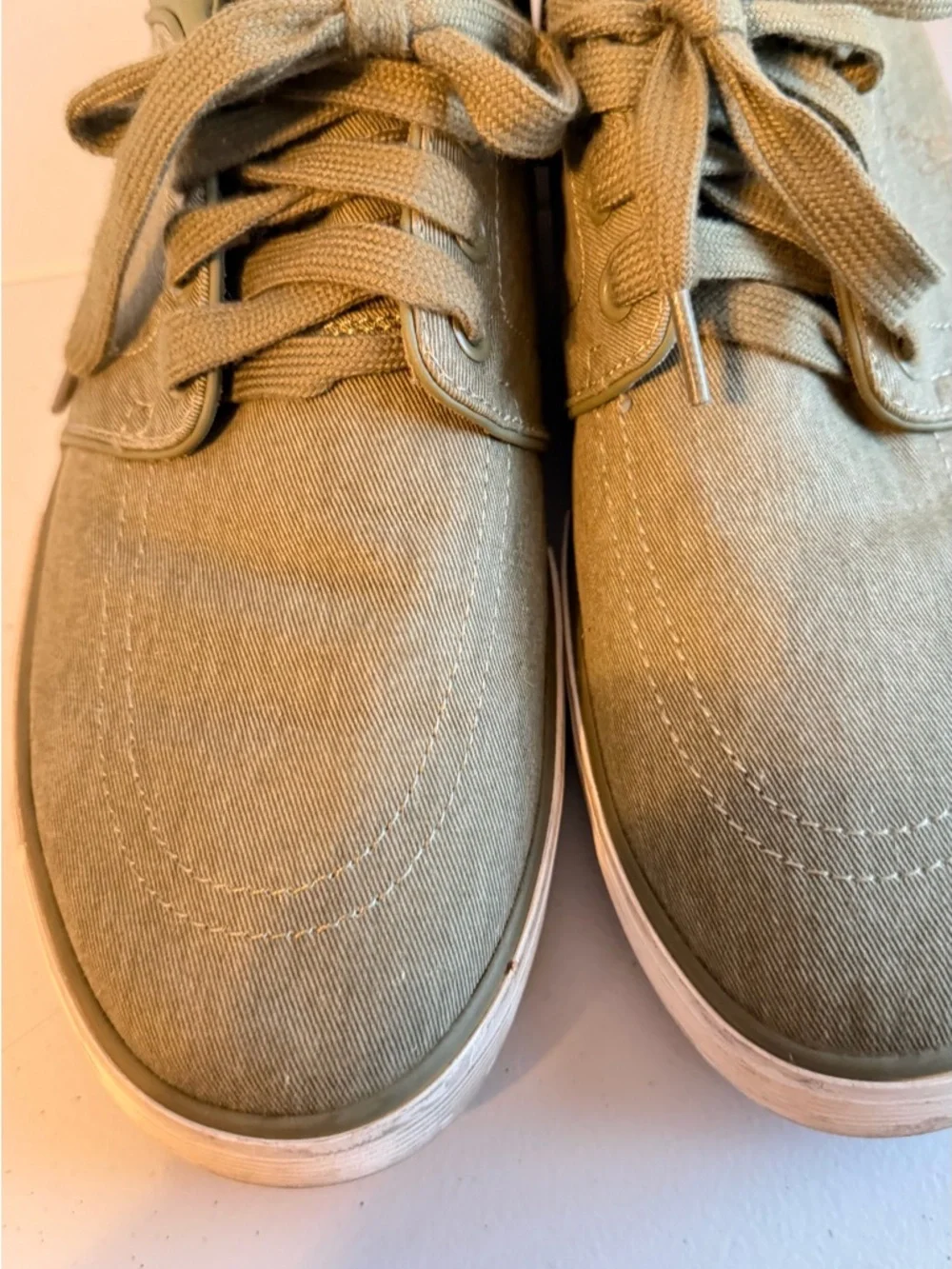 Polo by Ralph Lauren Olive Canvas Lace-Up Sneakers 10.5 D - Picture 7 of 7